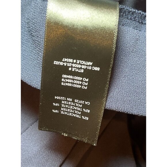 Aritzia Babaton  High Waist Navy Blue Trousers Elastic Waist Womens Size 4 - Picture 11 of 11